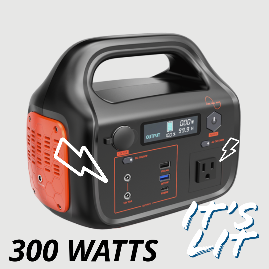 porta camping Porta-Volt Portable Power Station w/optional Solar Panels, AC Outlets, – EcoVolt Labs
