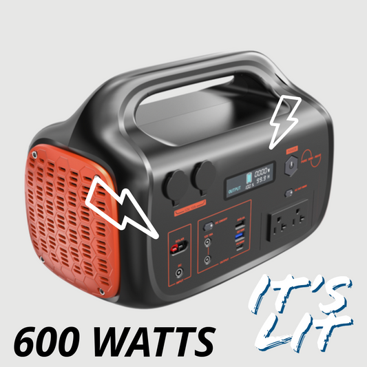 Porta-Volt Portable Power Station w/optional Solar Panels, AC Outlets, USB, 12v, Emergency Power for Home Backup, Outdoor RV/Van Camping